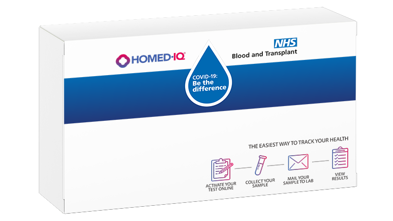 De NHS Blood and Transplant & Homed-IQ Verpakking